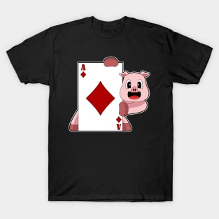 Pig Poker Poker cards Card game T-Shirt